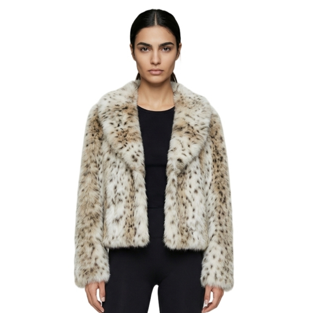 Y2K Express Faux Fur Coat Size Small - Picture 7 of 8